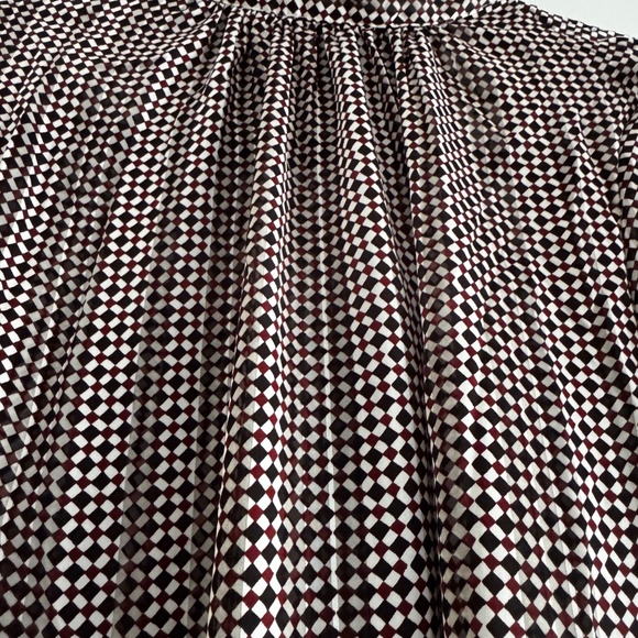 H&M Geometric Checkered High-Neck Satin Blouse – Size S (NWT) - Picture 3 of 9